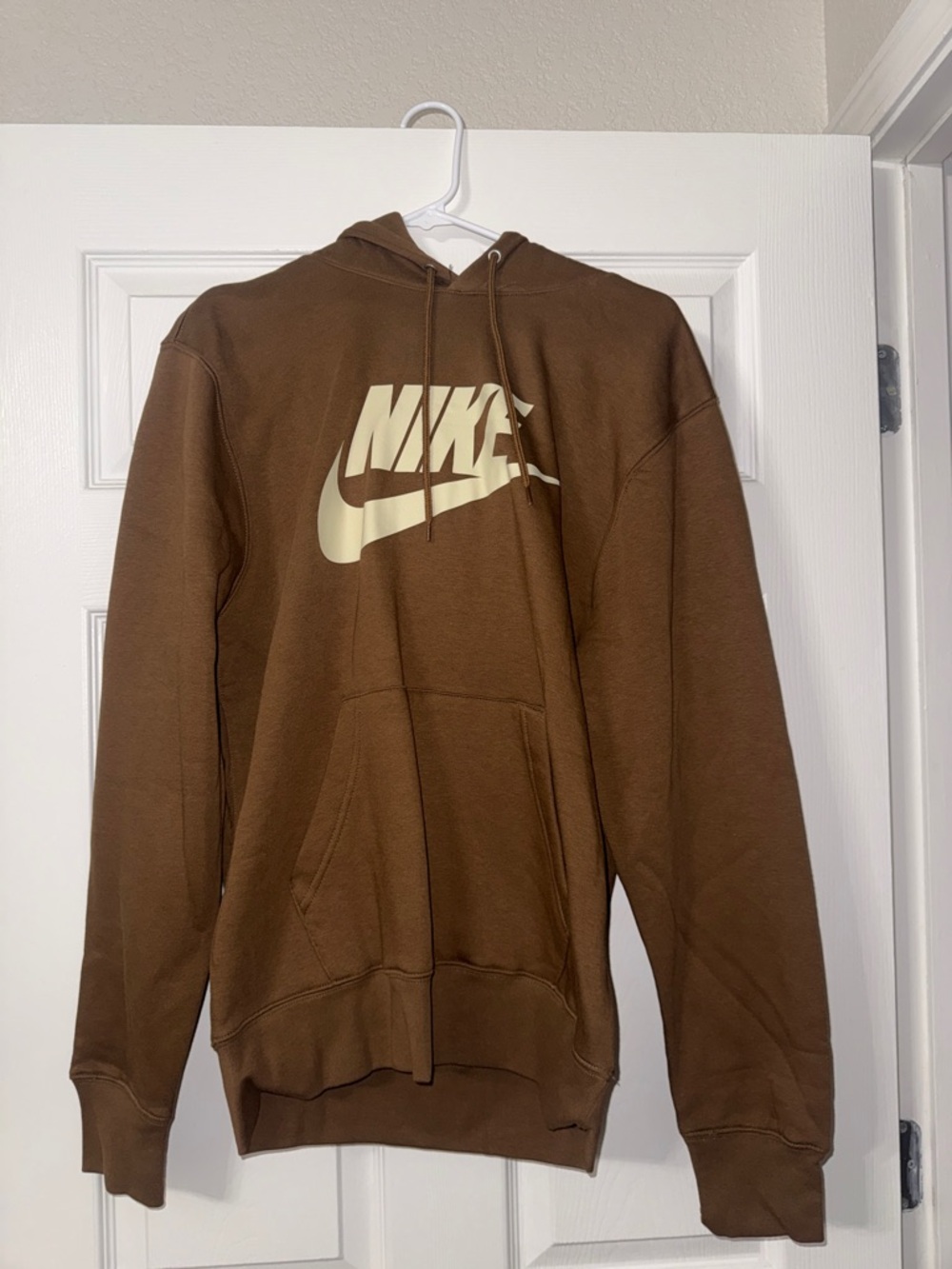 Nike Brown Hoodie with Cream Logo